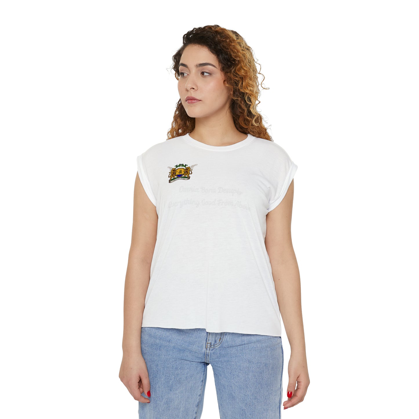 Women’s Flowy Rolled Cuffs Muscle Tee