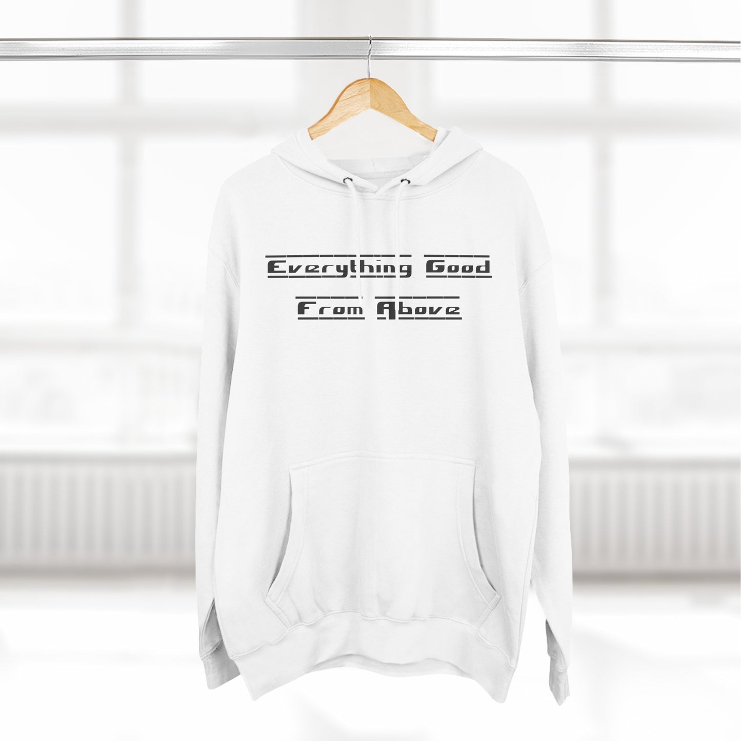 Three-Panel Fleece Hoodie